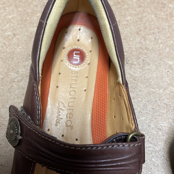 Clarks Unstructured Casual Mary Jane Loafers Shoes Size 7.5 M brown - Picture 5 of 17